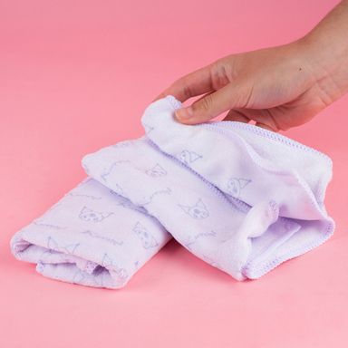 Toallas Infantiles para Baño Kuromi Serie Sanrio Morado 2 Pzas