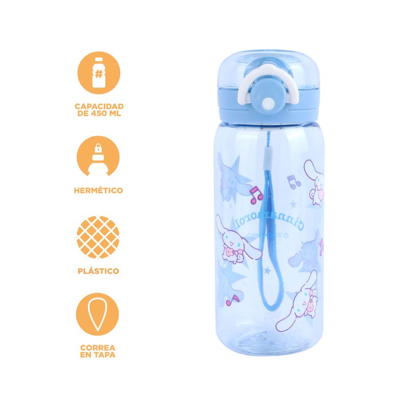 Vaso-Plastico-con-Correa-de-450-Ml-Cinnamoroll-Serie-Sanrio-Azul-4-25699