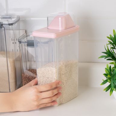 Contenedor de Almacenamiento Multigrano L 2400 Ml Serie Miniso Rosa