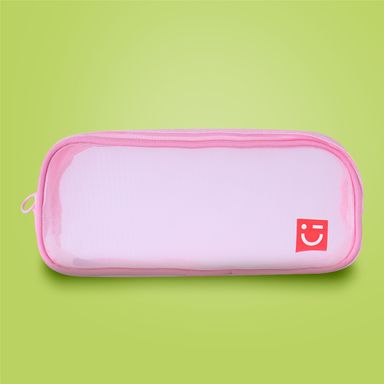 Cartuchera de Malla Serie Miniso Rosa Claro