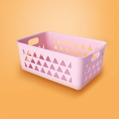 Cesta de Almacenamiento Pequeña Serie Miniso Rosa