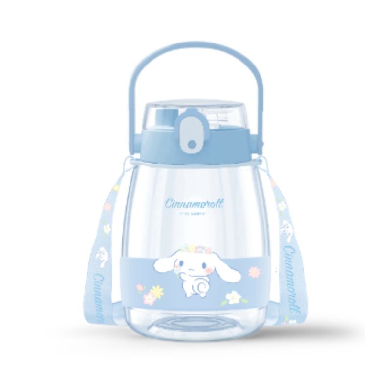 Vaso-Plastico-con-Correa-para-el-Hombro-y-Asa-1300-Ml-Cinnamoroll-Serie-Sanrio-Azul-1-25815