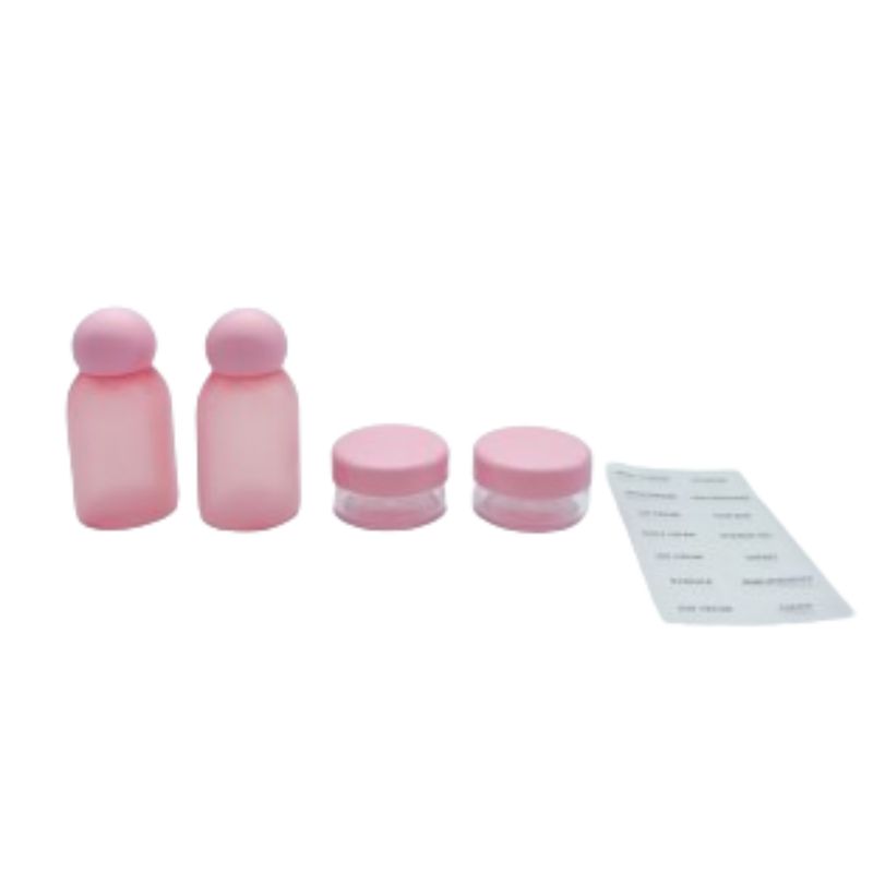 Botellas-de-Viaje-Portatiles-Serie-Miniso-4-Piezas-Rosa-1-25745