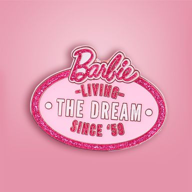 Afiche Brillante con Insignia de Metal Serie Barbie