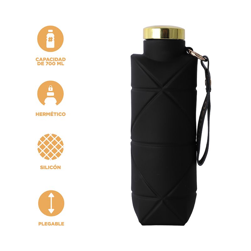 Botella-Plastico-Plegable-de-Silicona-Portatil-de-700-Ml-Serie-Silver-Grey-Negro-5-25854