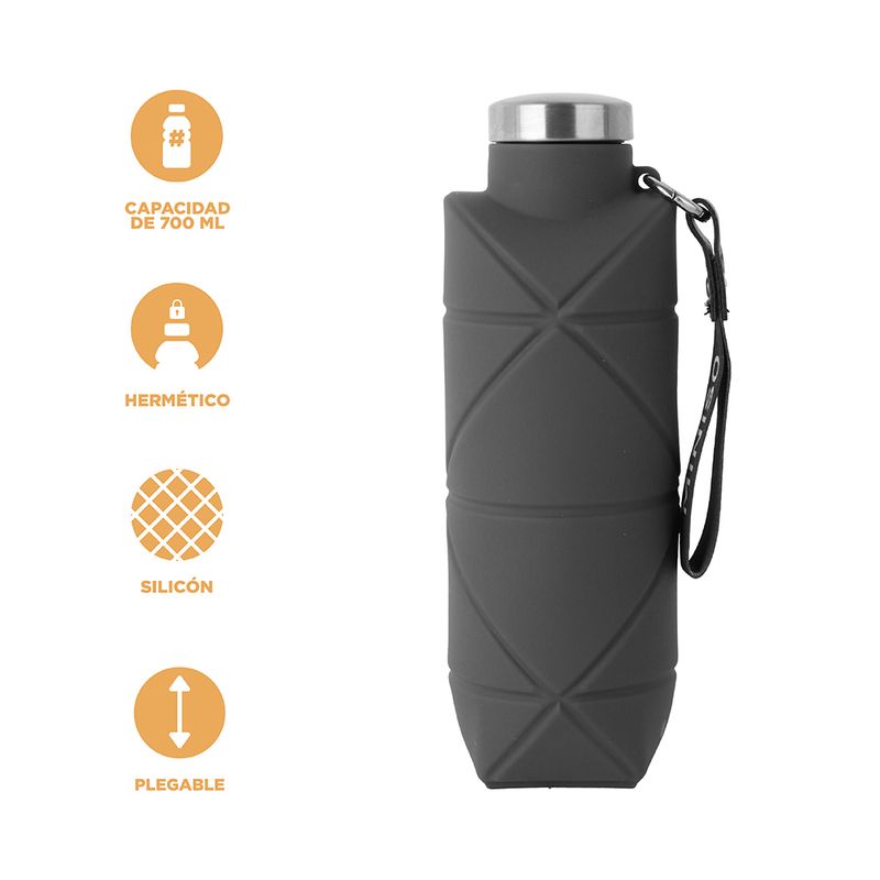 Botella-Plastico-Plegable-de-Silicona-Portatil-de-700-Ml-Serie-Silver-Grey-Gris-5-25855