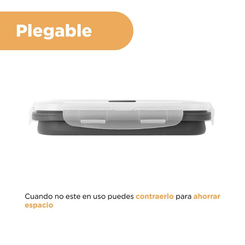 Contenedor-de-Alimentos-Plegable-de-Silicona-540-Ml-Serie-Silver-Grey-Negro-7-25943