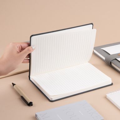 Agenda A5 Tapa Dura 80 Hojas Serie Silver Gray