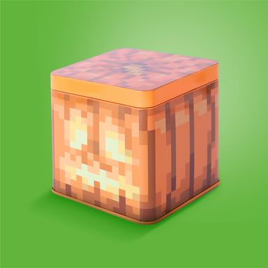 Caja de Almacenamiento Calabaza Serie Minecraft Amarilla