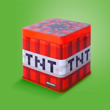 Caja de Almacenamiento Tnt Serie Minecraft Roja