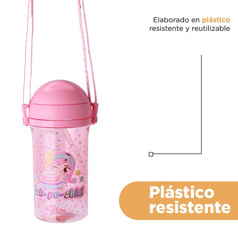 Botella-de-Plastico-con-Pitillo-400-Ml-Serie-Mis-Pastelitos-Rosa-6-26110