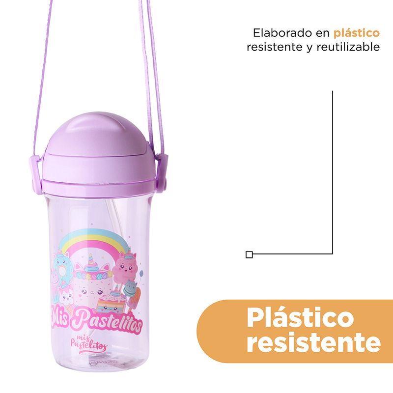 Botella-de-Plastico-con-Pitillo-400-Ml-Serie-Mis-Pastelitos-Morada-6-26111