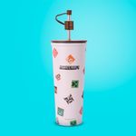 Vaso-de-Acero-Doble-Pared-con-Pitillo-650-Ml-Serie-Minecraft-Blanco-2-25989