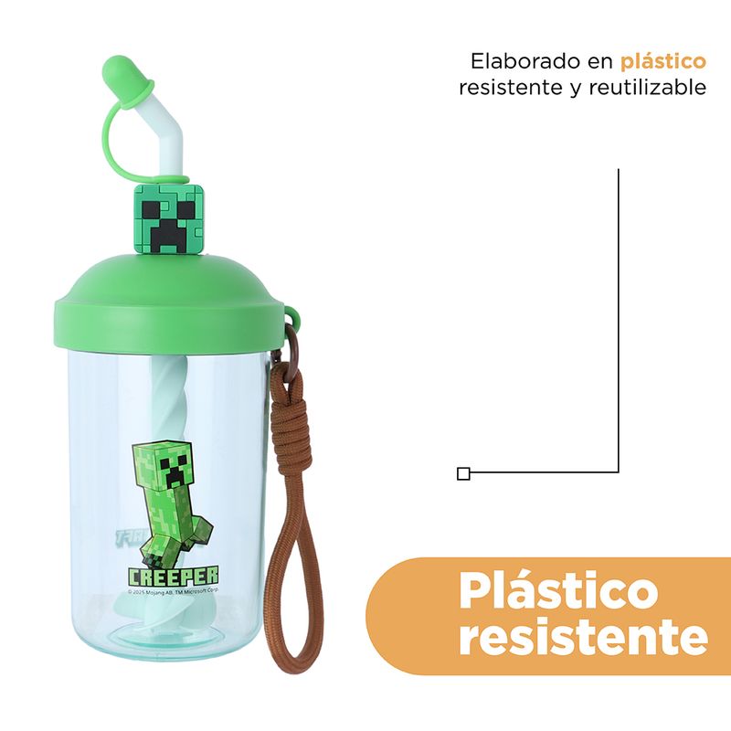 Vaso-Plastico-con-Pitillo-para-Mezclar-680-Ml-Creeper-Serie-Minecraft-7-25991