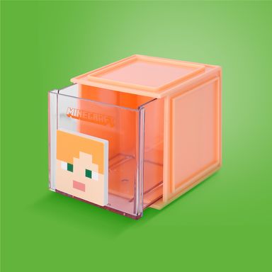 Caja de Almacenamiento Pequeña Alex Serie Minecraft Amarillo Oscuro