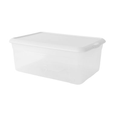 Organizador Plastico de Almacenamiento Transparente Serie Silver Gray Gris Claro