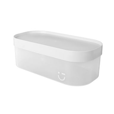 Organizador Plastico Grande de Almacenamiento Serie Silver Gray Gris Claro