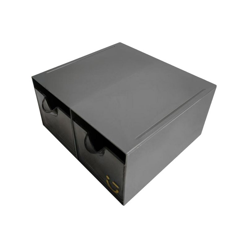 Organizador-Plastico-Grande-de-2-Cajones-Serie-Silvery-Gray-Gris-Oscuro-1-25922