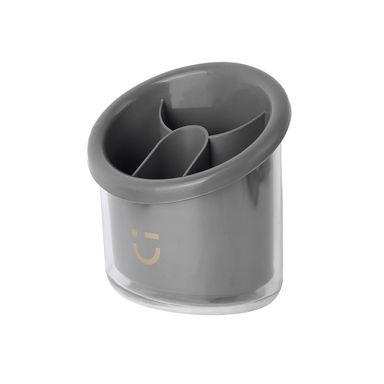 Organizador Plastico de Almacenamiento 3 Compartimentos Serie Silver Gray Gris Oscuro