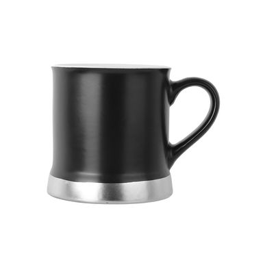 Taza de Ceramica 360 Ml  Serie Silver Grey Negro