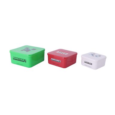Set de Contenedores para Alimentos Serie Minecraft 3 Uds