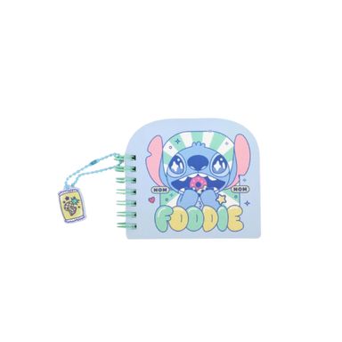Cuaderno Argollado Holografico de Stitch 64 Hojas Serie Stitch Dinner Party