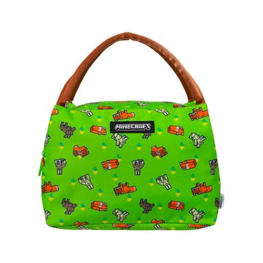 Lonchera Estampada Serie Minecraft Verde
