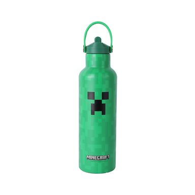 Botella de Acero Doble Pared con Asa 750 Ml Creeper Serie Minecraft
