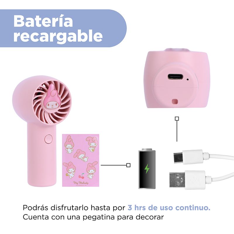 Ventilador-de-Mano-My-Melody-Serie-Sanrio-Rosa-6-26505