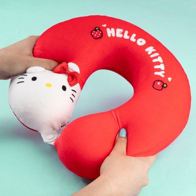Almohada de Viaje para el Cuello Hello Kitty Serie Sanrio Rojo