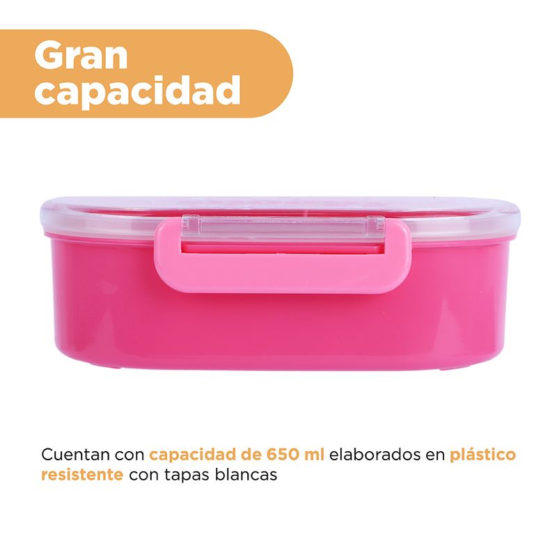 Contenedor-para-Alimentos-de-650Ml-Serie-Snoopy-Rosa-4-26509