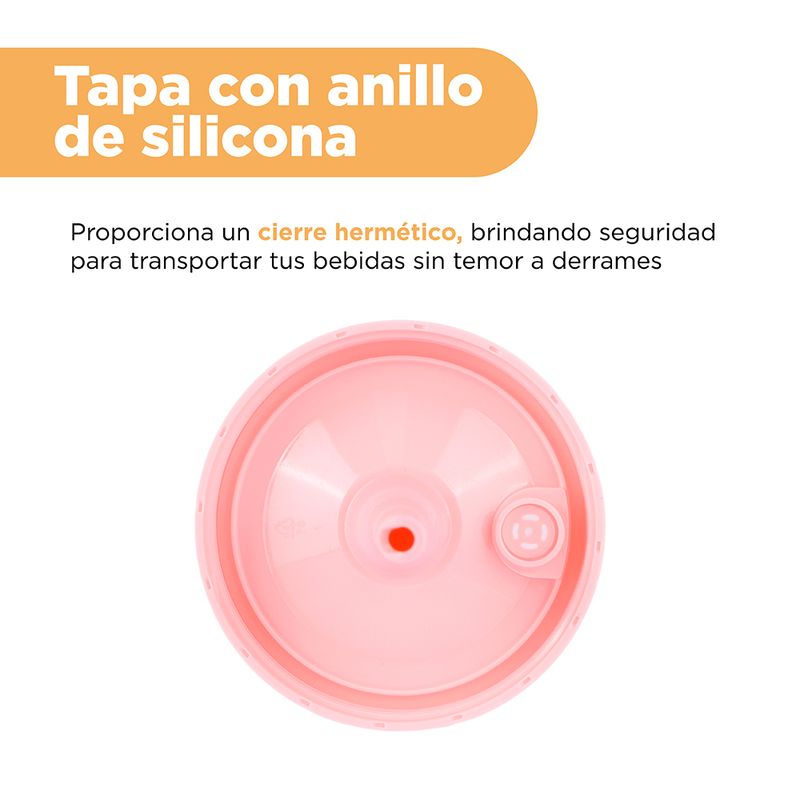 Vaso-Plastico-con-Correa-para-el-Hombro-de-535-Ml-My-Melody-Serie-Sanrio-Rosa-5-26593