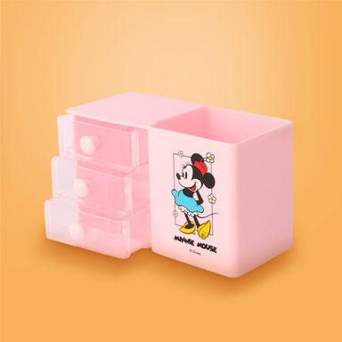 Organizador Plastico de Tres Capas para Escritorio Minnie Serie Disney Mickey Mouse