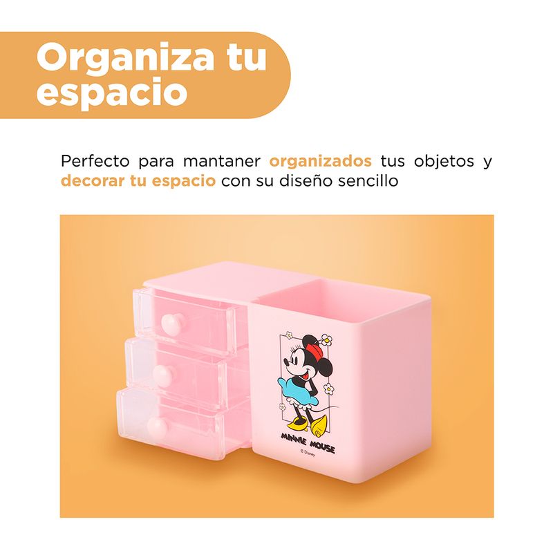 Organizador-Plastico-de-Tres-Capas-para-Escritorio-Minnie-Serie-Disney-Mickey-Mouse-4-26162
