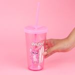 Vaso-Plastico-con-Pitillo-de-600-Ml-Angel-Serie-Disney-Lilo-Stitch-Rosa-2-26595