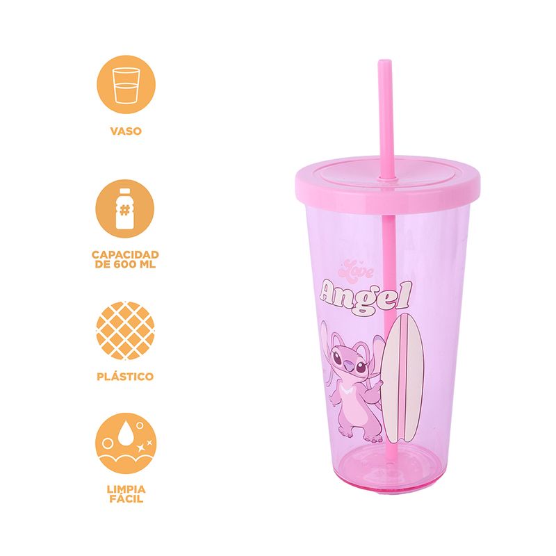 Vaso-Plastico-con-Pitillo-de-600-Ml-Angel-Serie-Disney-Lilo-Stitch-Rosa-3-26595