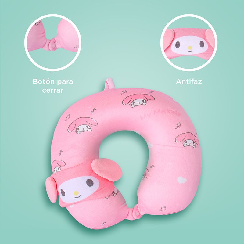 Almohada-de-Viaje-para-el-Cuello-de-Espuma-Viscoelastica-con-Antifa-My-Melody-Serie-Sanrio-5-26507