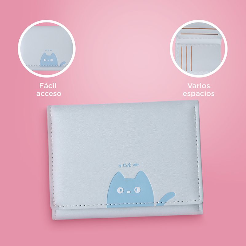 Cartera-con-Estampa-de-Gato-Serie-Miniso-Azul-Claro-5-26525