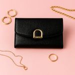 Cartera-para-Mujer-con-Hebilla-Dorada-Serie-Miniso-Negro-2-26526