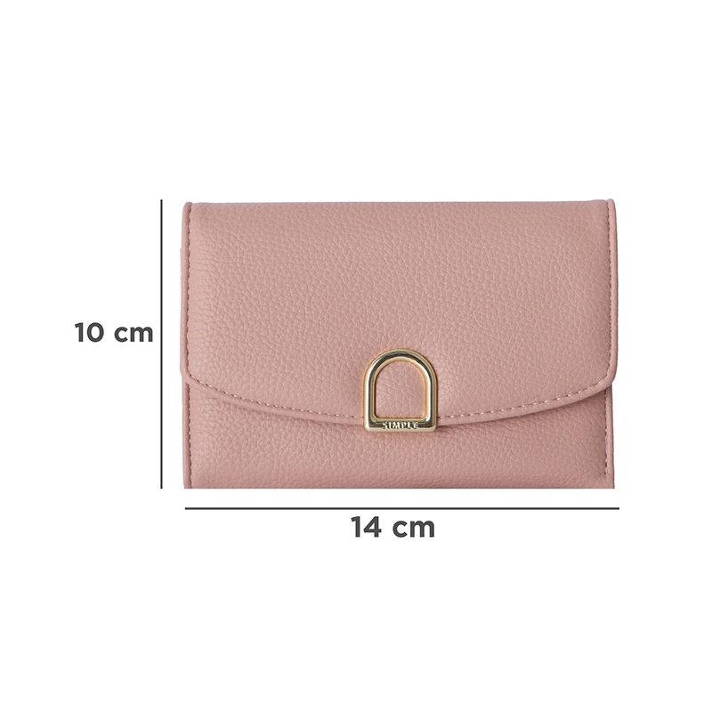 Cartera-para-Mujer-con-Hebilla-Dorada-Serie-Miniso-Rosa-6-26527