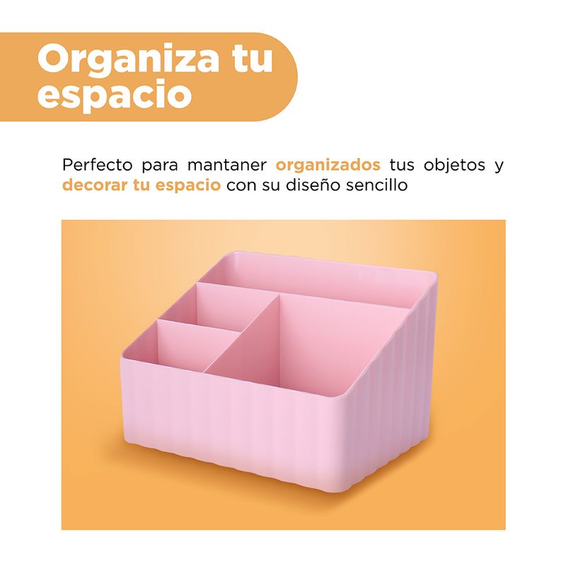 Organizador-Plastico-de-4-Compartimentos-para-Escritorio-Serie-Miniso-Rosa-4-26286