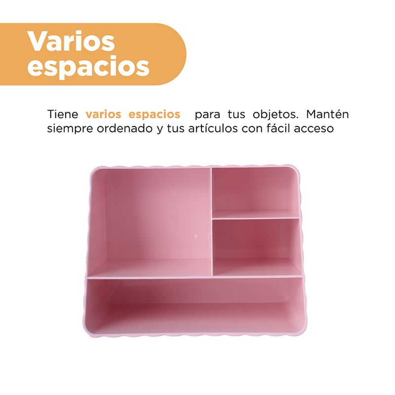 Organizador-Plastico-de-4-Compartimentos-para-Escritorio-Serie-Miniso-Rosa-5-26286