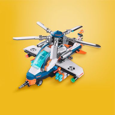 Helicoptero de Bloques de Construccion Serie Miniso