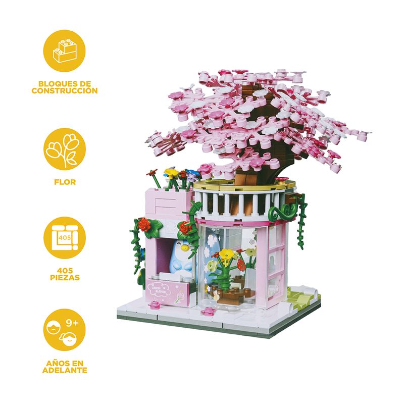 Flor-Paisaje-Urbano-Sakura-de-Bloques-de-Construccion-Serie-Mini-Family-4-26318