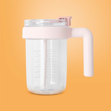 Vaso Plastico con Asa 1000 Ml Serie Miniso Blanca