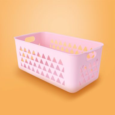Cesta de Almacenamiento Mediana Serie Miniso Rosa