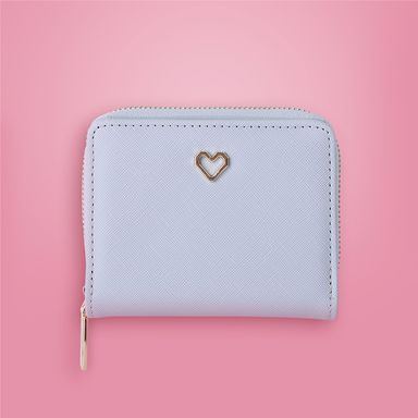 Cartera Pequeña con Corazon Serie Miniso Azul