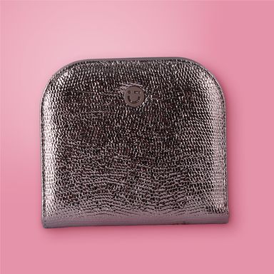 Cartera Corta con Cierre para Mujer Serie Miniso Gris