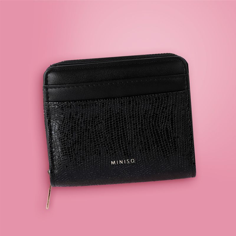 Cartera-para-Mujer-con-Textura-Granulada-Serie-Miniso-Negro-2-26458