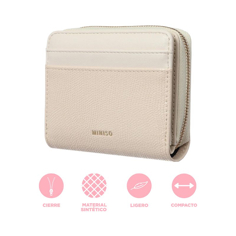 Cartera-para-Mujer-con-Textura-Granulada-Serie-Miniso-Beige-3-26459